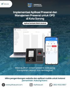 Pemkot Sorong Gunakan Sistem Presensi PT Kasuari, Kelola Absensi ASN melalui Website, Fingerprint dan Mobile